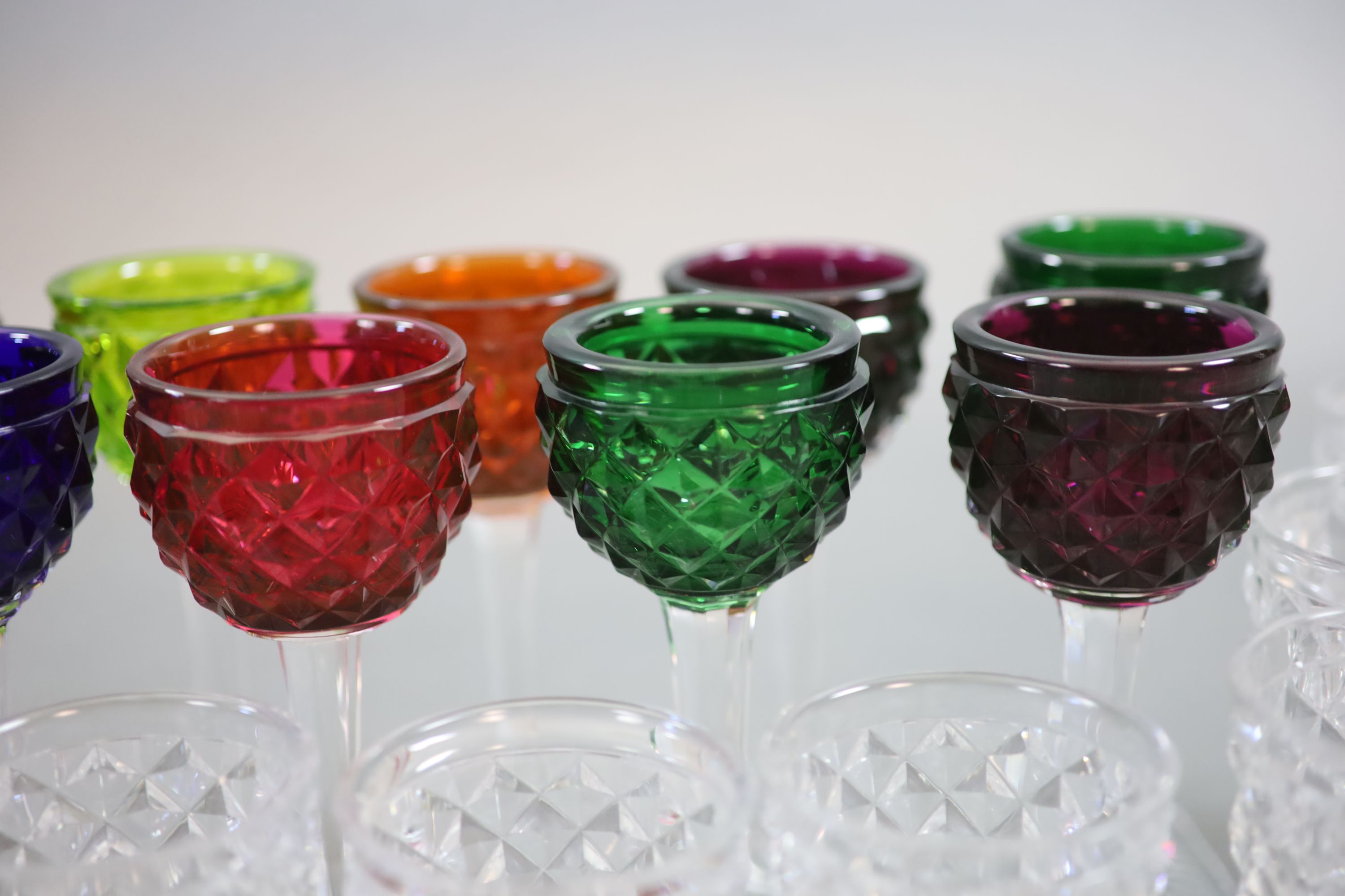 A part suite of Baccarat table glass